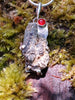 Beach rock and carnelian pendant