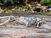 Beach rock and carnelian pendant