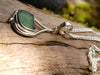 Green Seaglass Pendant on spiga chain