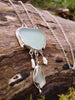 Seaglass and pearl long flapper necklace