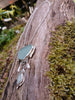 Seaglass and pearl long flapper necklace