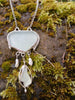 Seaglass and pearl long flapper necklace