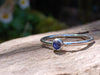 Tiny Iolite stacking ring