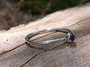 Tiny Iolite stacking ring