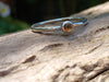 Citrine and Wound Tiny Silver Stacking Rings