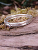 Citrine and Wound Tiny Silver Stacking Rings