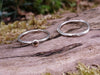 Citrine and Wound Tiny Silver Stacking Rings