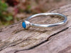 sterling silver and Turquoise slim stacking ring