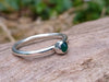 sterling silver and green agate slim stacking ring