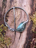 Sterling silver Penannular Pin with Labradorite Leaf