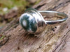 Sterling silver and Ocean Jasper Eye of the Sea Ring