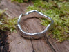 Sterling silver chunky ring with a molten texture, unisex design