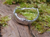 Sterling silver chunky ring with a molten texture, unisex design