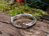 Sterling silver chunky ring with a molten texture, unisex design