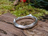 Sterling silver chunky ring with a molten texture, unisex design