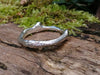 Sterling silver chunky ring with a molten texture, unisex design