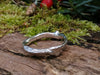 Sterling silver chunky ring with a molten texture, unisex design