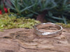 Sterling silver slim rock textured ring