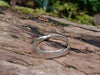 Sterling silver slim rock textured ring