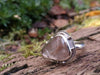 Sliver and rutilated quartz ring