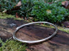 Thick sterling silver wound bangle