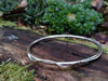 Thick sterling silver wound bangle