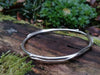 Thick sterling silver wound bangle