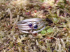 Tiny stacking rings Peridot Amethyst Citrine Iolite